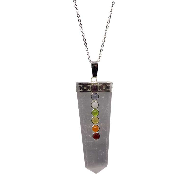 Selenite Chakra necklace
