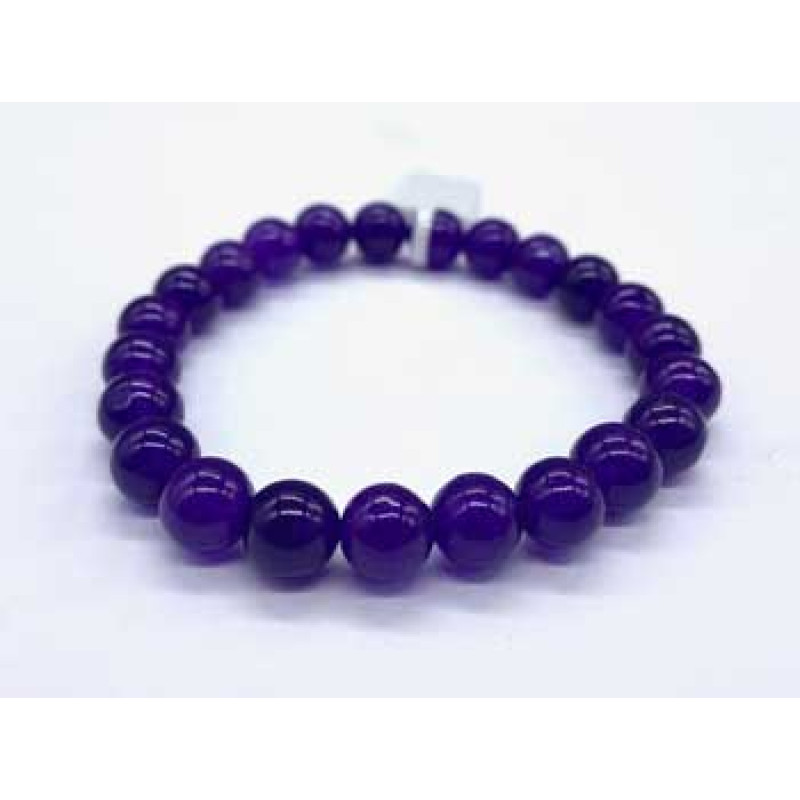 8mm Jade, Purple Bracelet